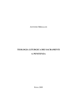 teologia liturgica dei sacramenti 4. penitenza