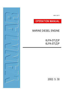 OPERATION MANUAL MARINE DIESEL ENGINE 2002. 5. 30 6LPA