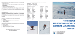 1° corso/esame per istruttori regionali di snowboard