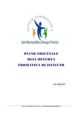 PTOF 2016-19 - IC 03 "San Bernardino – Borgo Trento"