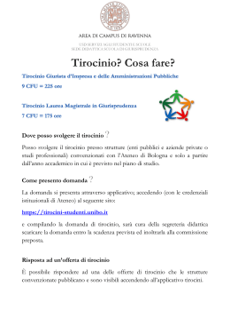 Informativa Tirocinio - Università di Bologna