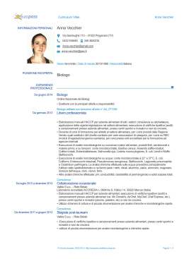 Europass CV - Ordine Nazionale dei Biologi