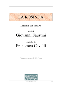La Rosinda - Libretti d`opera italiani