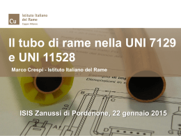 Il tubo di rame nella UNI 7129 e UNI 11528