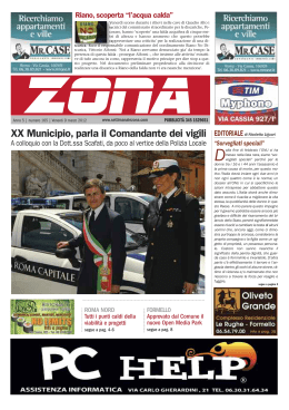 Zona 09-03-12 - Il notiziario gratuito di Roma Nord