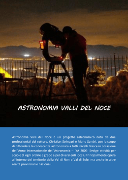 Scarica la brochure - Astronomia Valli del Noce