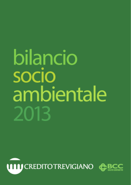 Bilancio Socio Ambientale 2013
