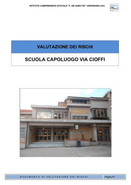 valutazione rischi scuola Capoluogo Via Cioffi