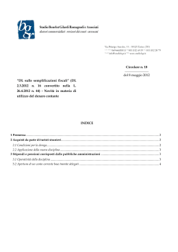 “DL sulle semplificazioni fiscali” (DL 2.3.2012 n. 16 convertito nella L
