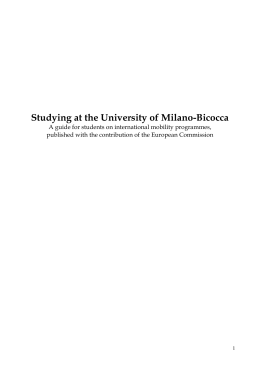 Studying - University of Milano