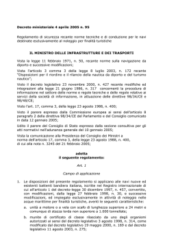 Decreto ministeriale 4 aprile 2005 n. 95 Regolamento di sicurezza
