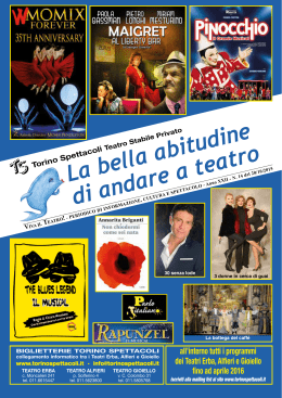 VIVA IL TEATRO n.14-2015 - Fondazione Teatro Nuovo Torino