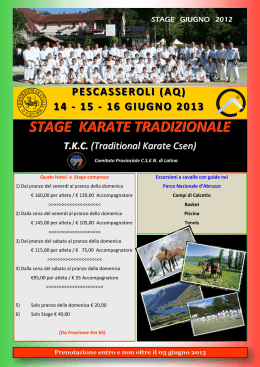 stage karate tradizionale