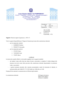 137-Elezione organo di garanzia a.s. 2012-13
