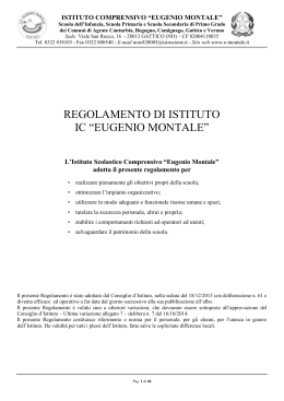 regolamento di istituto ic - "Eugenio Montale" GATTICO