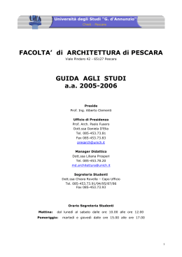 Guida Studente 2005-2006 agg. 10.04.2006