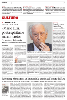«Mario Luzi: poeta spirituale ma concreto»