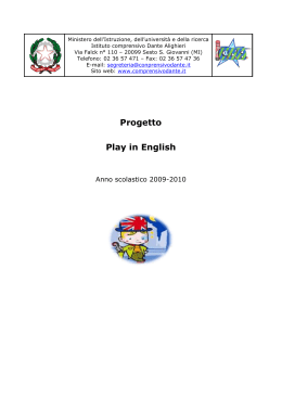 Progetto Play in English - Comprensivodante.gov.it