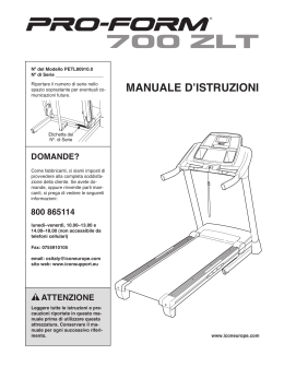 manuale dʼistruzioni - Icon Heath & Fitness