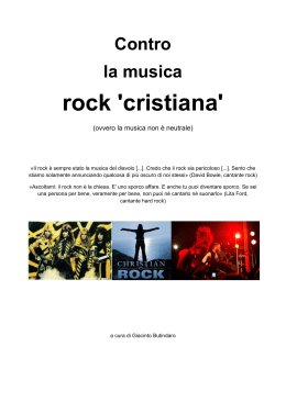 Contro la musica rock cristiana