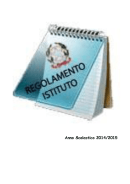 regolamento d`istituto 2014 2015 - Istituto Comprensivo Statale Valle