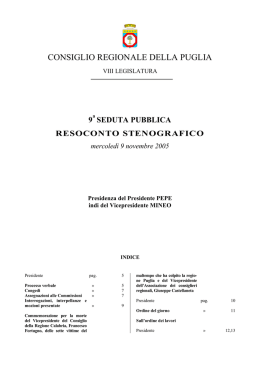Resoconto stenografico - Consiglio Regionale della Puglia