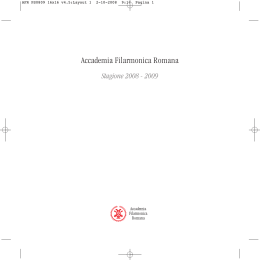 calendario - Accademia Filarmonica Romana
