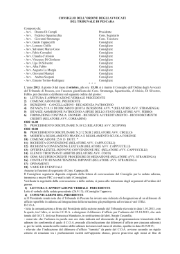 03.10.2013 - Ordine degli Avvocati di Pescara