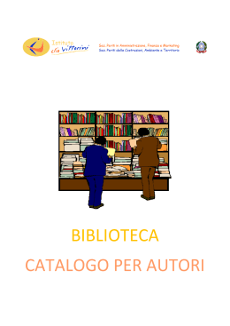 biblioteca catalogo per autori - Istituto d`Istruzione Superiore Elio