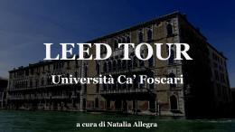 LEED TOUR - Università Ca` Foscari di Venezia