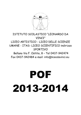 POF 2013-2014 Licei - Liceo Leonardo da Vinci Belluno