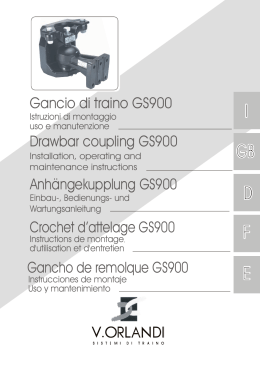 ORL DI Drawbar coupling GS900 Crochet d`attelage GS900 Gancho