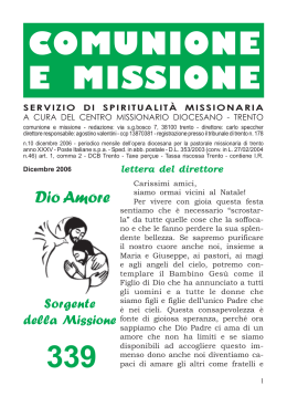 Dicembre 2006 - Arcidiocesi di Trento