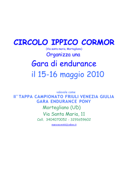 CIRCOLO IPPICO CORMOR - Veneto Endurance Team