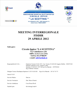 meeting interregionale fisdir 29 aprile 2012