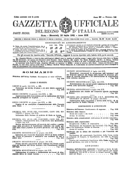 Gazzetta Ufficiale del Regno d`Italia N. 166 del 16 Luglio 1941 parte
