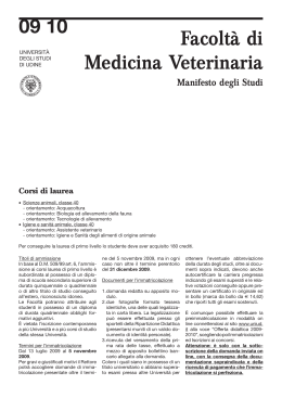 Manifesto Facoltà di Medicina Veterinaria a.a. 09/10