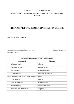 Classe 5A - classico - Liceo Cesare