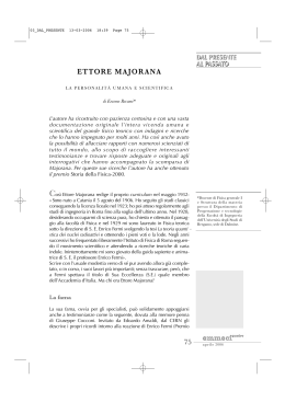 E. Majorana: La Personalità umana e scientifica