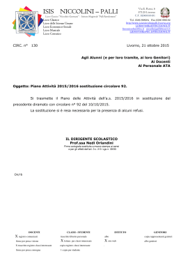 Sostituzione CIRC 92 - ISIS Niccolini Palli
