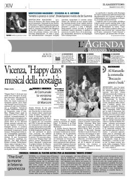Vicenza,"Happydays" musicaldellanostalgia