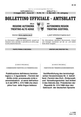 bollettino ufficiale - amtsblatt