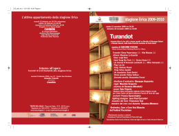 Turandot - programma di sala