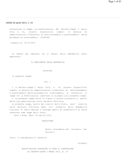 Legge n. 44 del 26 aprile 2012