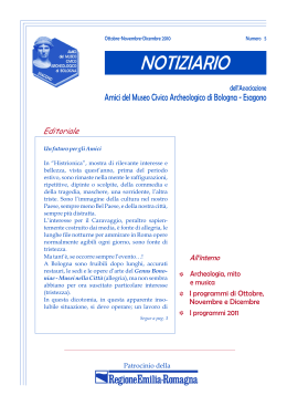Notiziario 5 - Amici del Museo Civico Archeologico di Bologna
