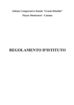 regolamento d`istituto - I.C. Grazia Deledda