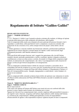 Regolamento di Istituto “Galileo Galilei”
