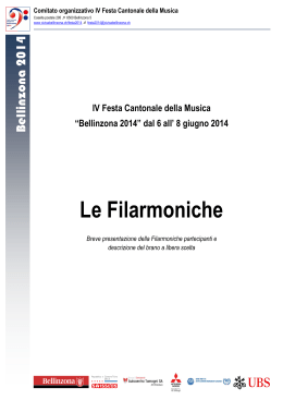 libretto della festa - Civica filarmonica di Bellinzona