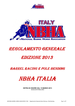 regolamento nbha italia 2013