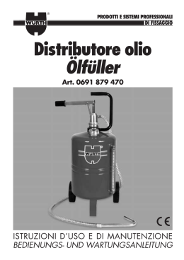 Manuale d`uso Distributore olio